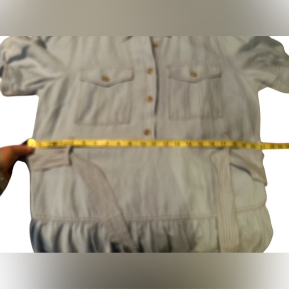 Soft Surroundings NWT Blue Midi Dress with Puff Sleeves and Pleats - Picture 10 of 10